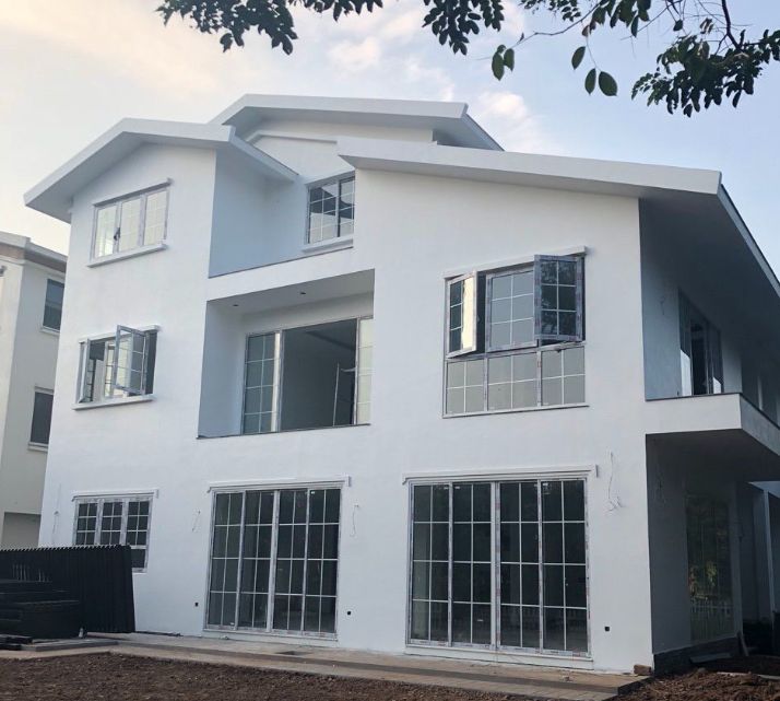 Cửa nhôm xingfa kính hộp nan trang trí