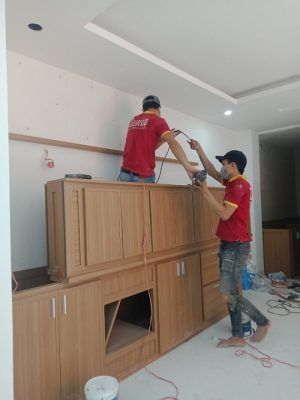 Thi công tủ bếp 