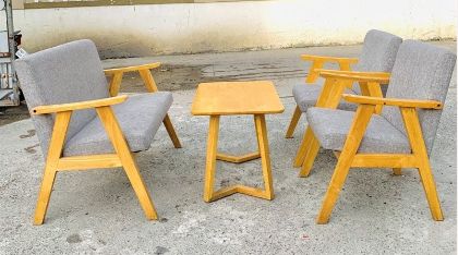 Bộ bàn ghế suờn gỗ