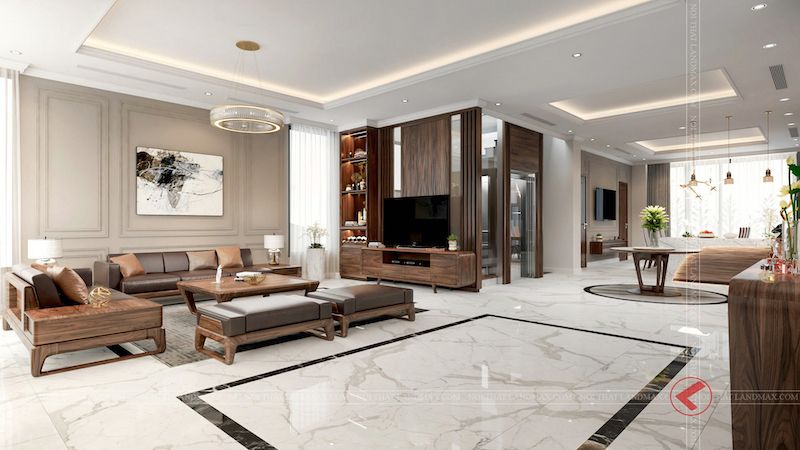Thi công nội thất gỗ óc chó