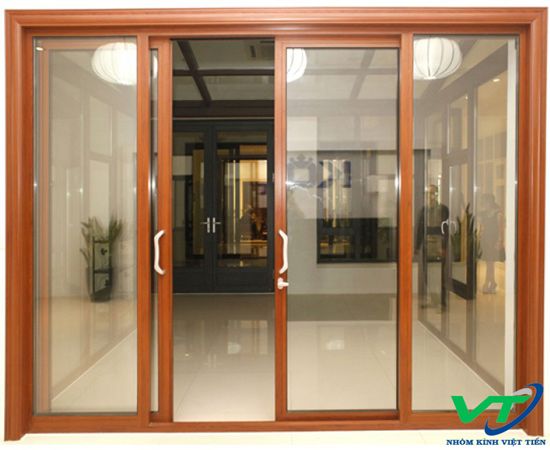 Cửa đi mở trượt nhôm Việt Pháp