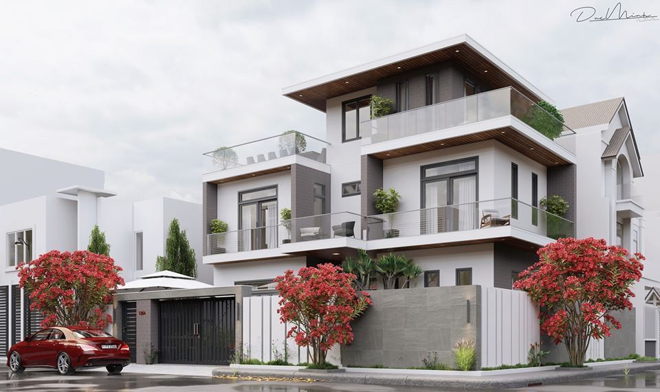 Thiết kế biệt thự 3 tầng hiện đại