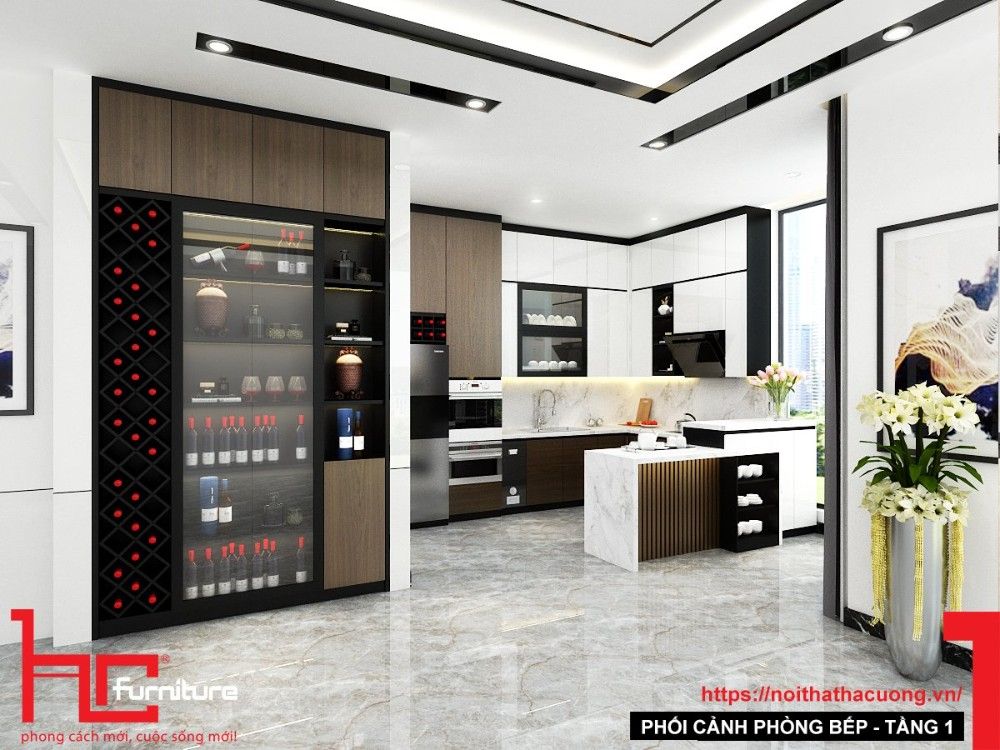 Thiết kế bếp cho biệt thự cao cấp