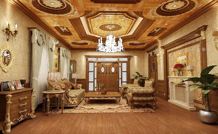Thiết kế nội thất phong khách cổ điển