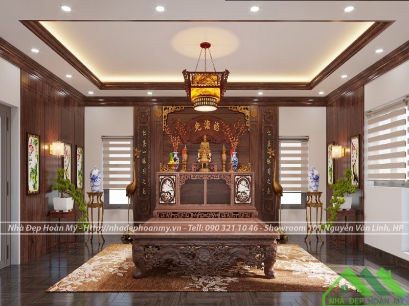 Thiết kế nội thất phòng thờ