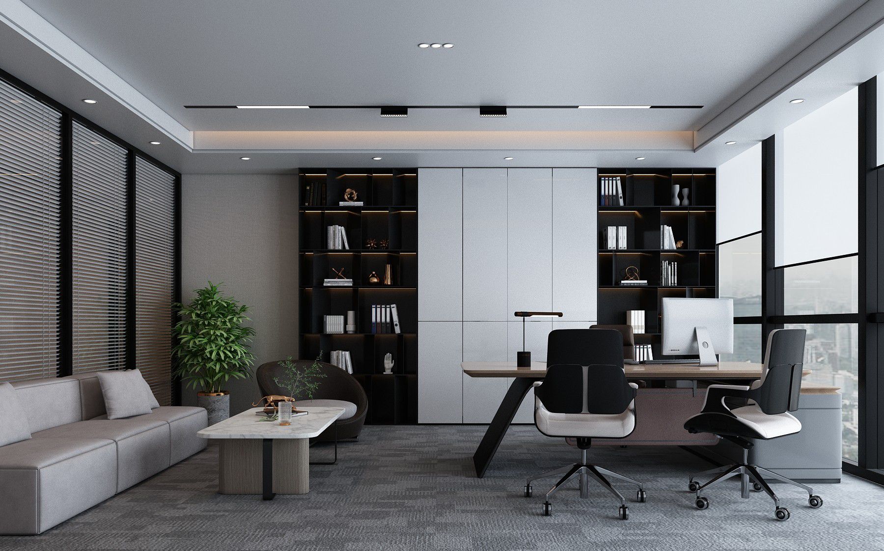 Thiết kế nội thất văn phòng giám đốc 