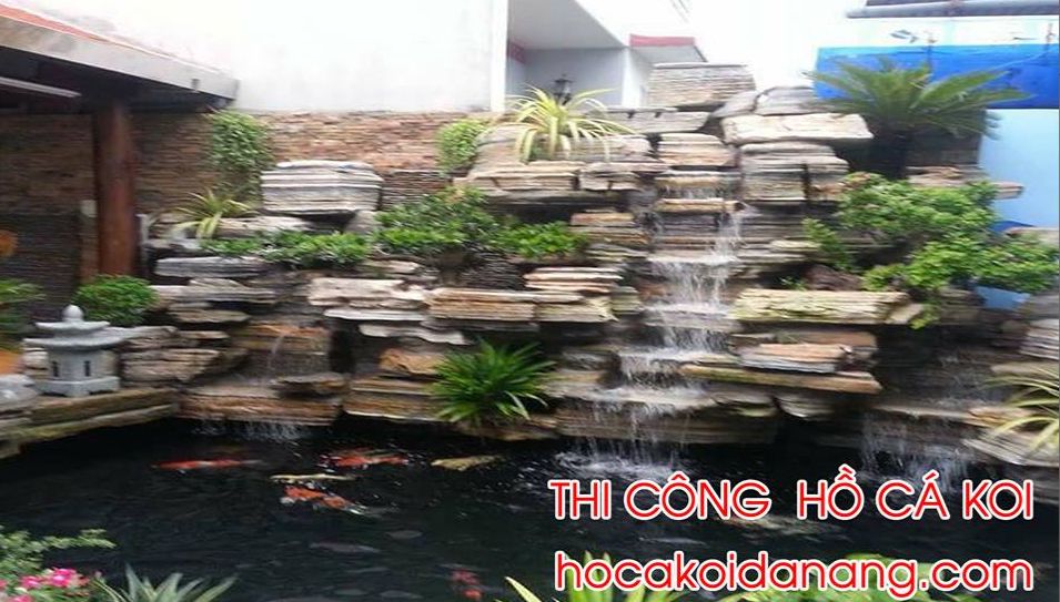 Thi công hồ cá koi