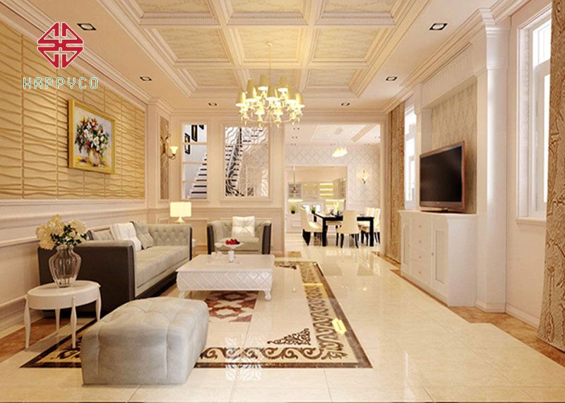 Thiết kế phòng khách biệt thự