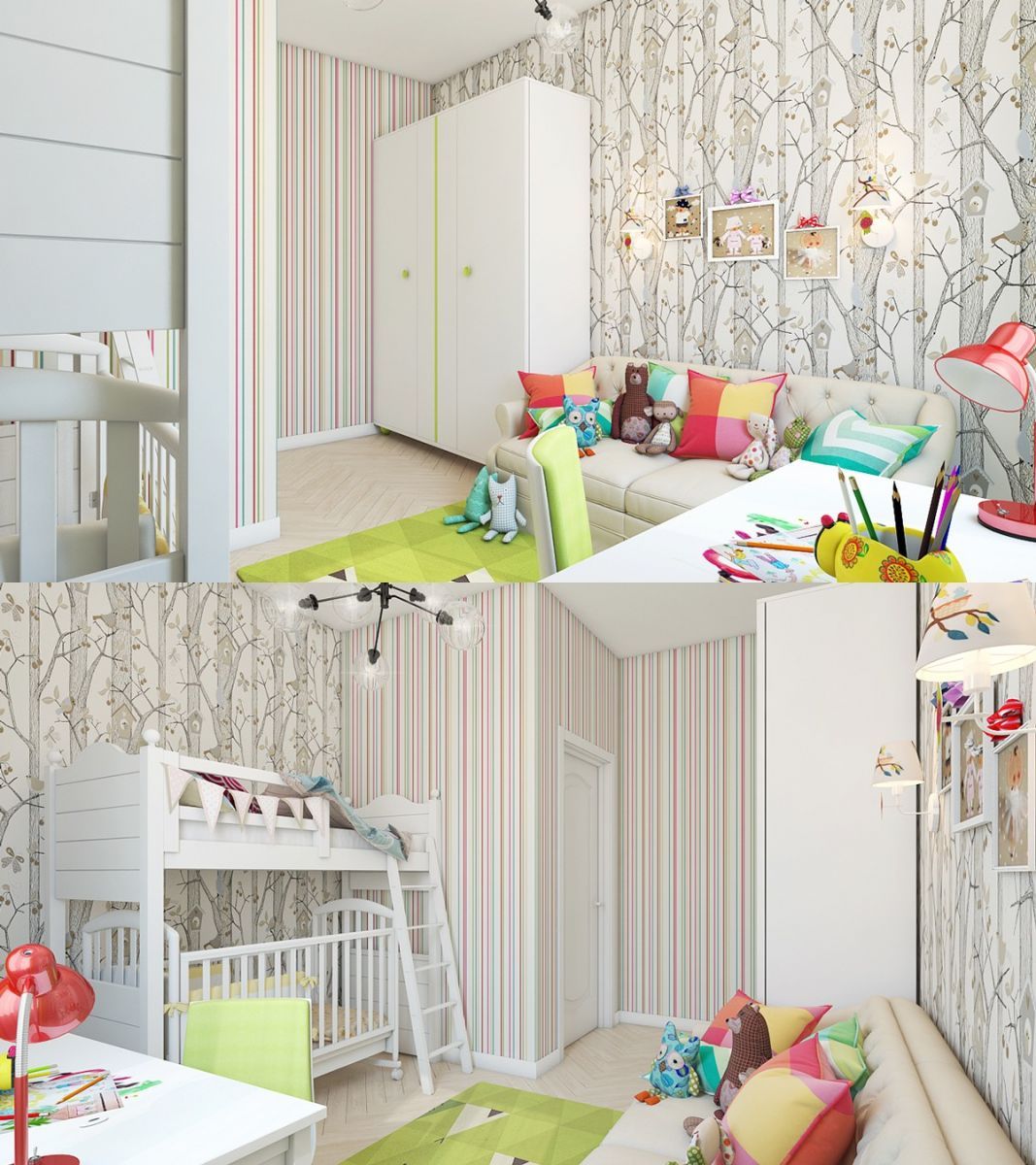 Thiết kế nội thất phòng  ngủ cho bé