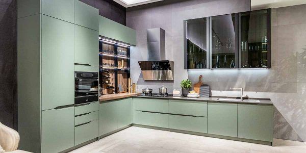 Tủ bếp hiện đại kiểu chữ L 
