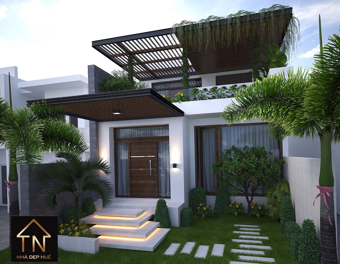 Thiết kế kiến trúc nhà phố vườn