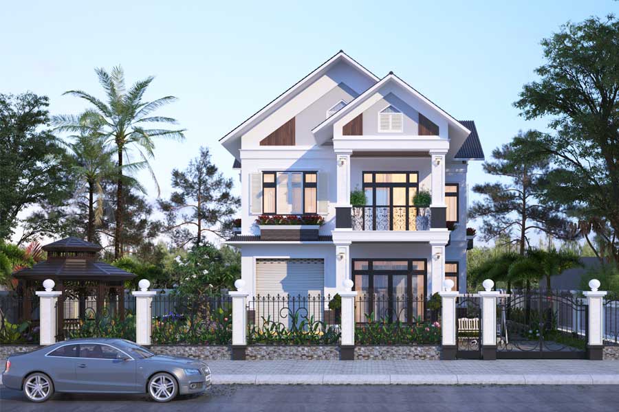 BIỆT THỰ 2 TẦNG MÁI THÁI TẠI ĐÀ NẴNG