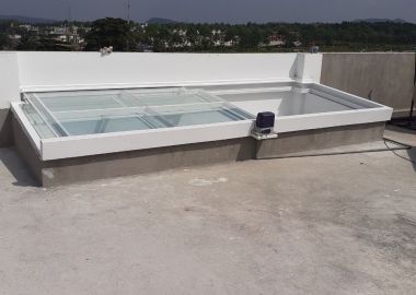 Thi công giếng trời trên sân thượng
