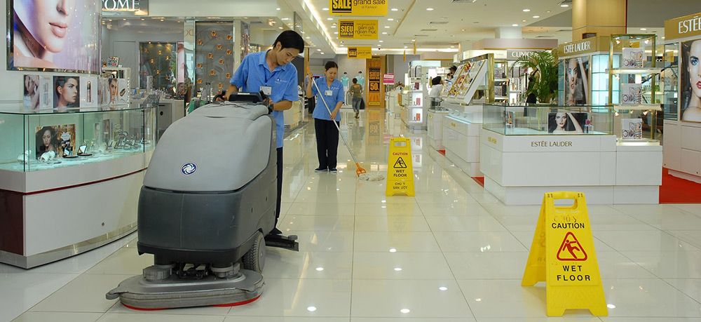 Vệ sinh siêu thị trung tâm thương mại