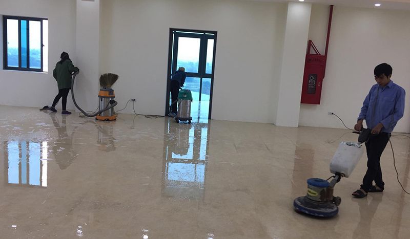 Vệ sinh công trình sau xây dựng