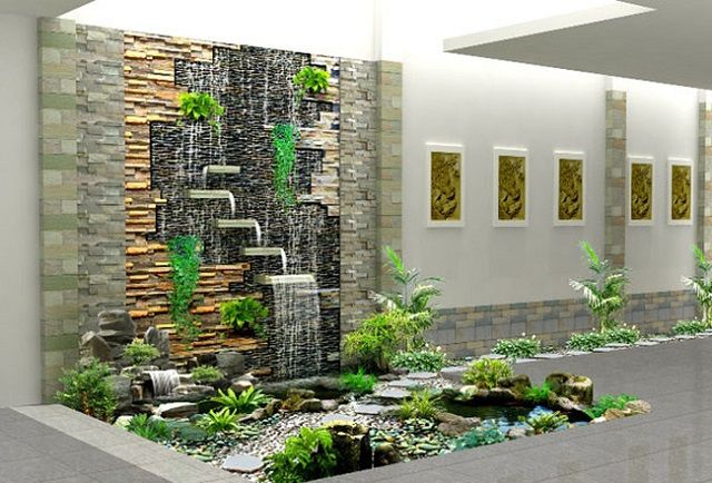 Thiết kế thác nước gắn tường