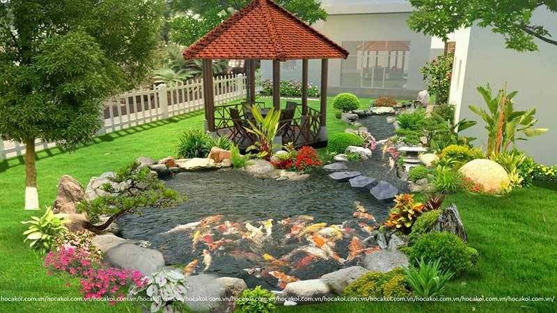 Thiết kế thi công hồ cá koi