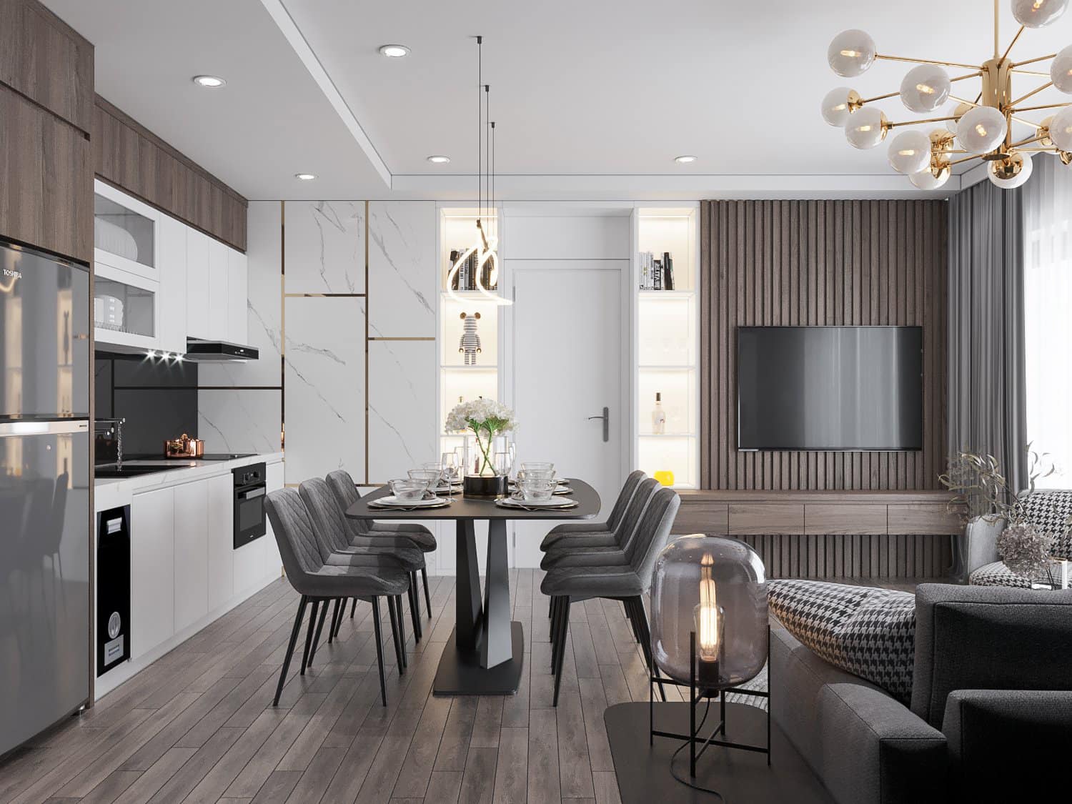 Thiết kế thi công nội thất căn hộ
