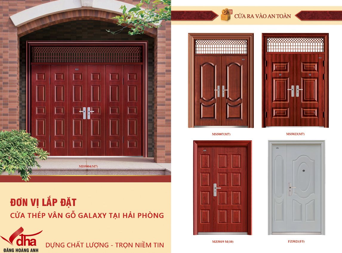 Cửa thép vân gỗ 