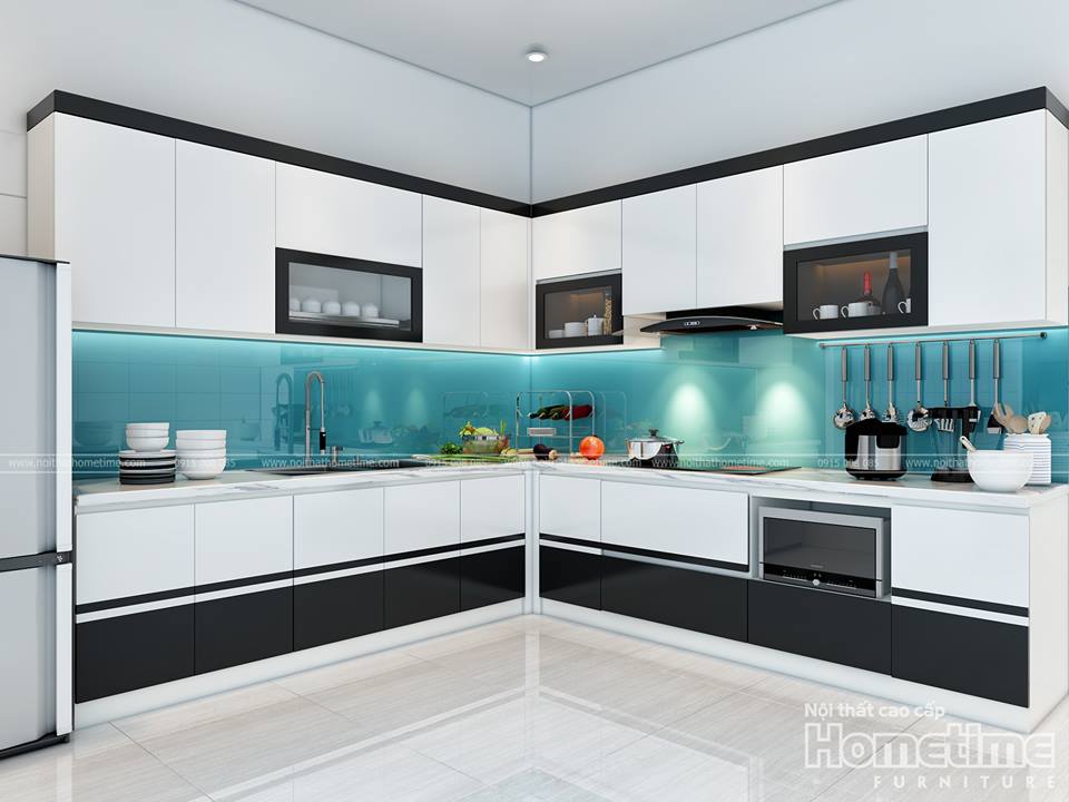Tủ bếp gỗ MDF phủ melamine