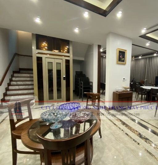 THANG MÁY GIA ĐÌNH KHUNG NHÔM HỢP KIM