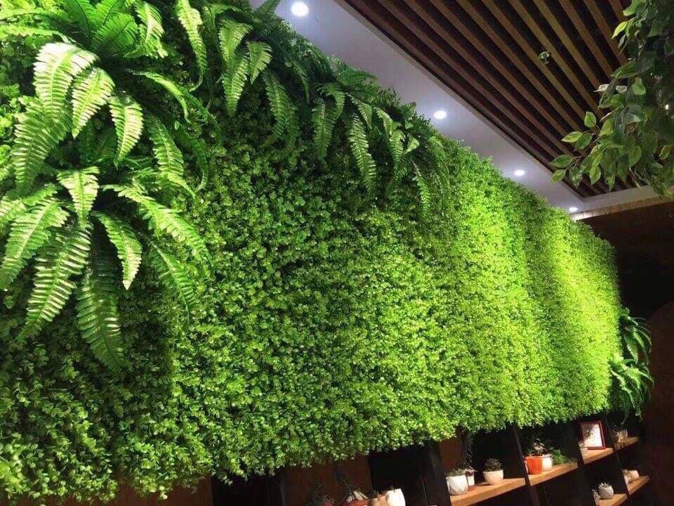 Tường cây hoa giả