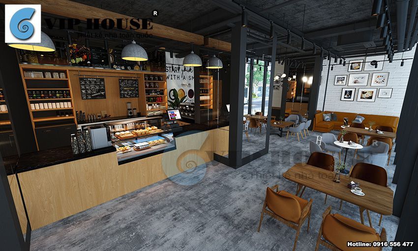 Thiết kế nội thất quán Cafe