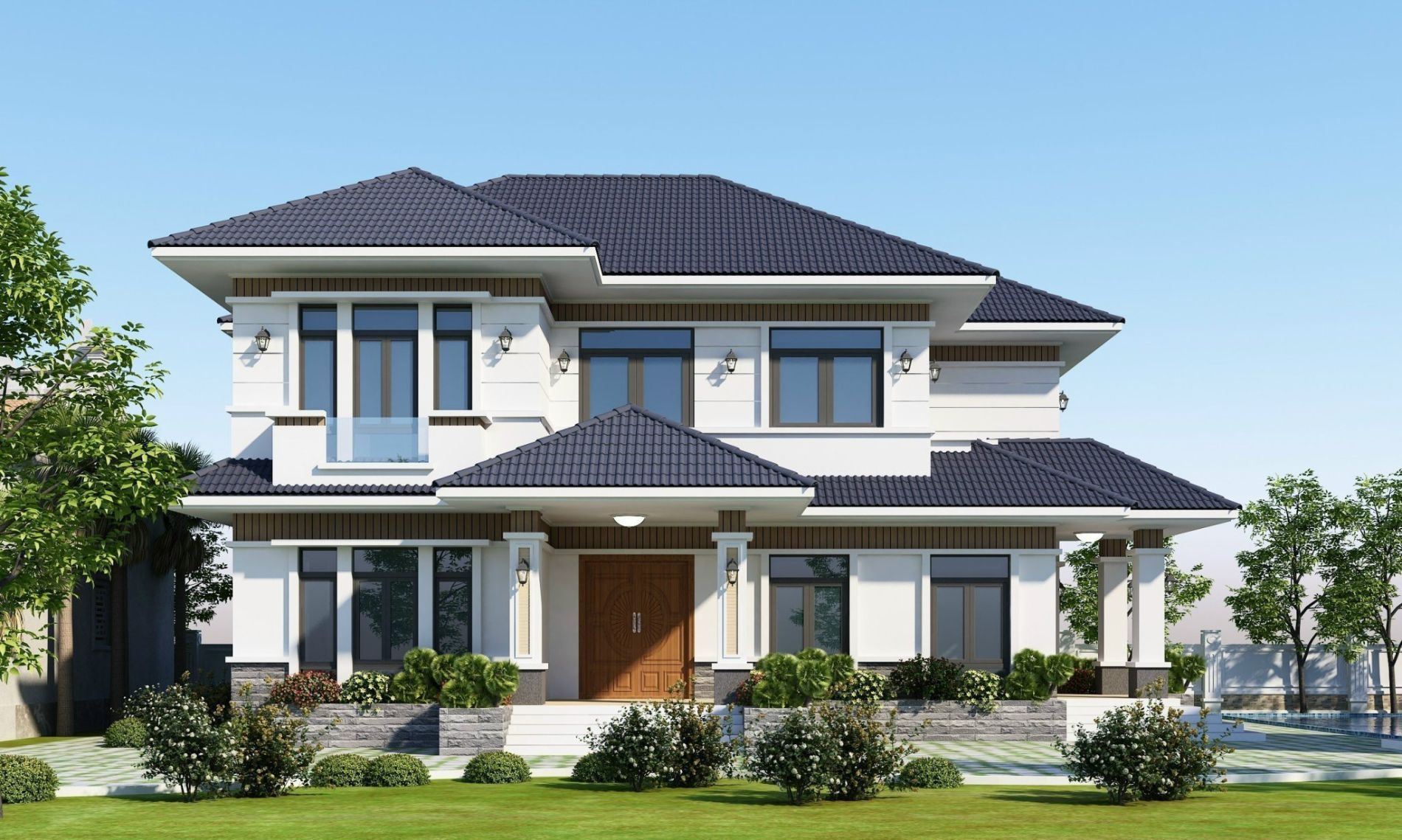 Biệt thự 2 tầng mái nhật siêu đẹp Mr Phát