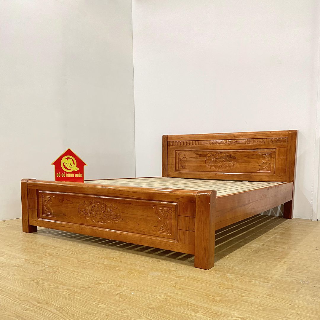 Giường Xoan Đào Hoa Góc