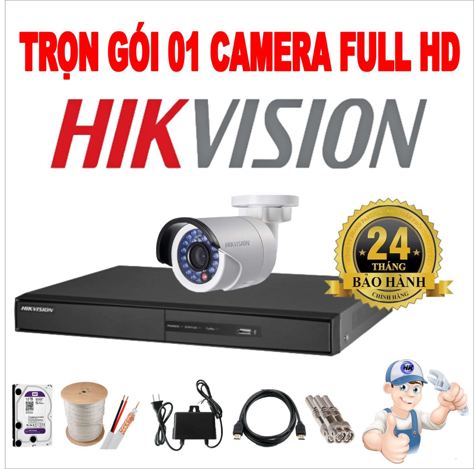 Camera Hikvision full HD