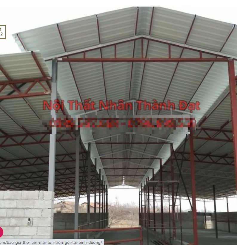 Hoàn thiện mái tôn
