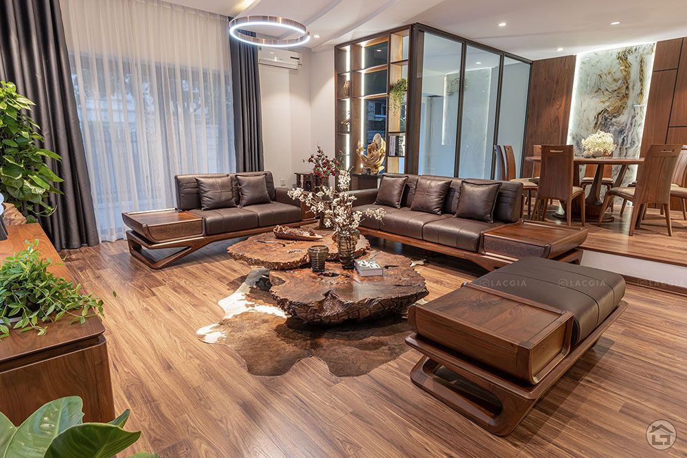 Sofa gỗ óc chó