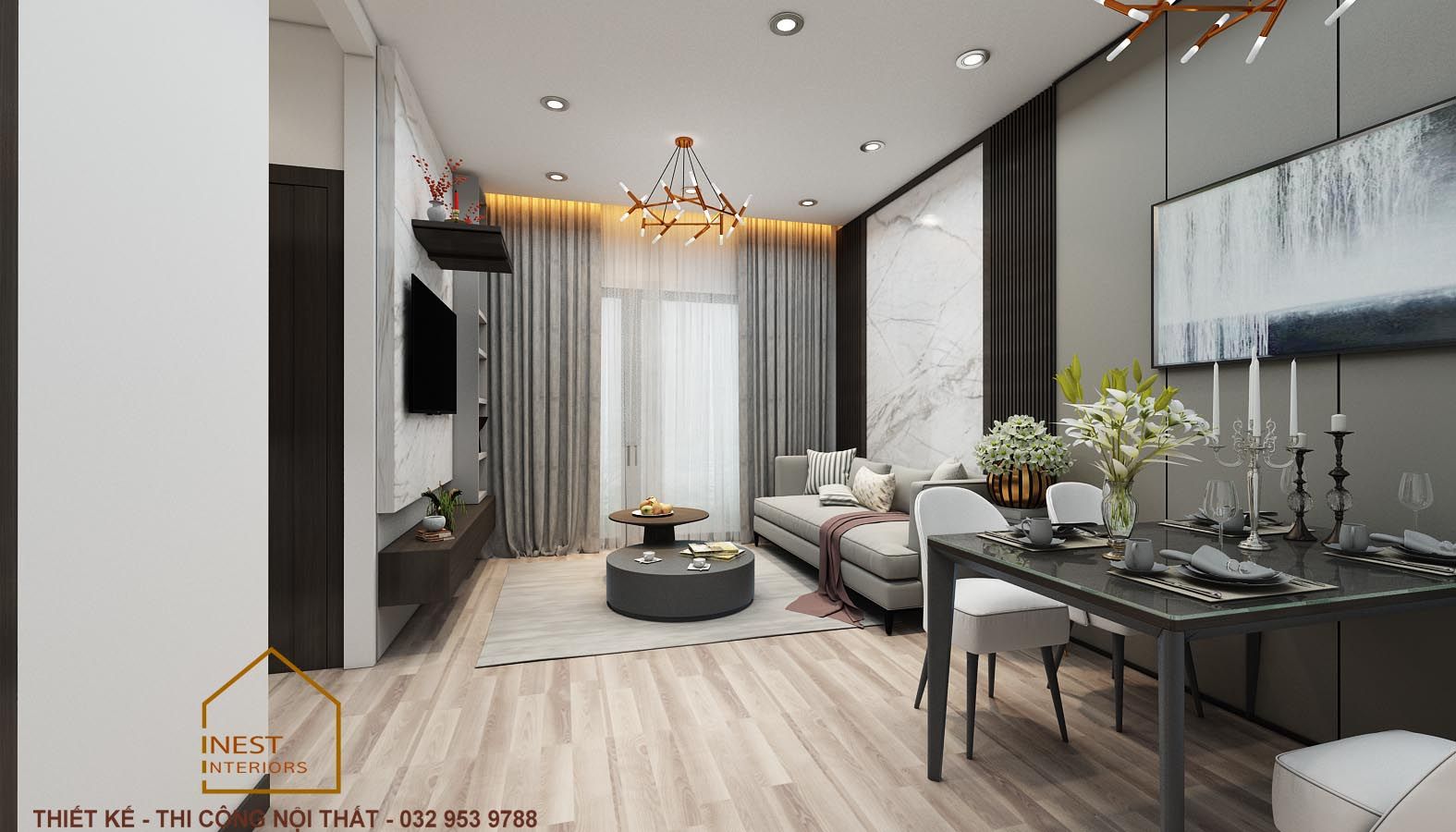 Thiết kế nội thất phong cách hiện đại