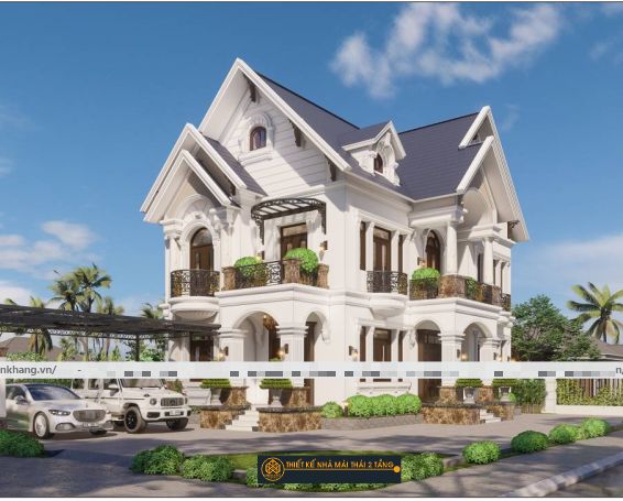 BIỆT THỰ MÁI THÁI PHONG CÁCH CHÂU ÂU TẠI BUÔN HỒ  DAKLAK