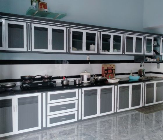Thiết kế thi công tủ bếp nhôm