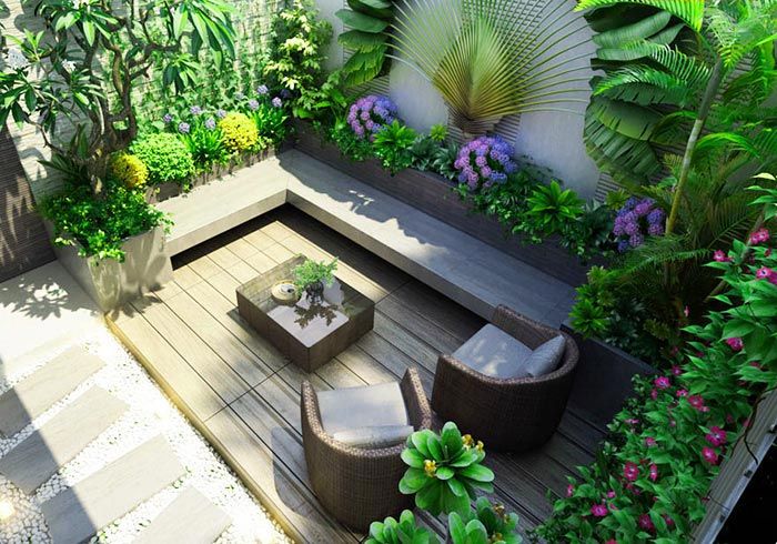 Thiết kế sân vườn hiện đại