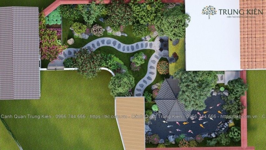 Thiết kế  Thi công sân vườn biệt thự 