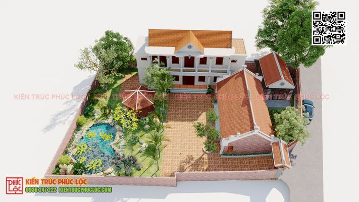 Thiết kế nhà gỗ 5 gian