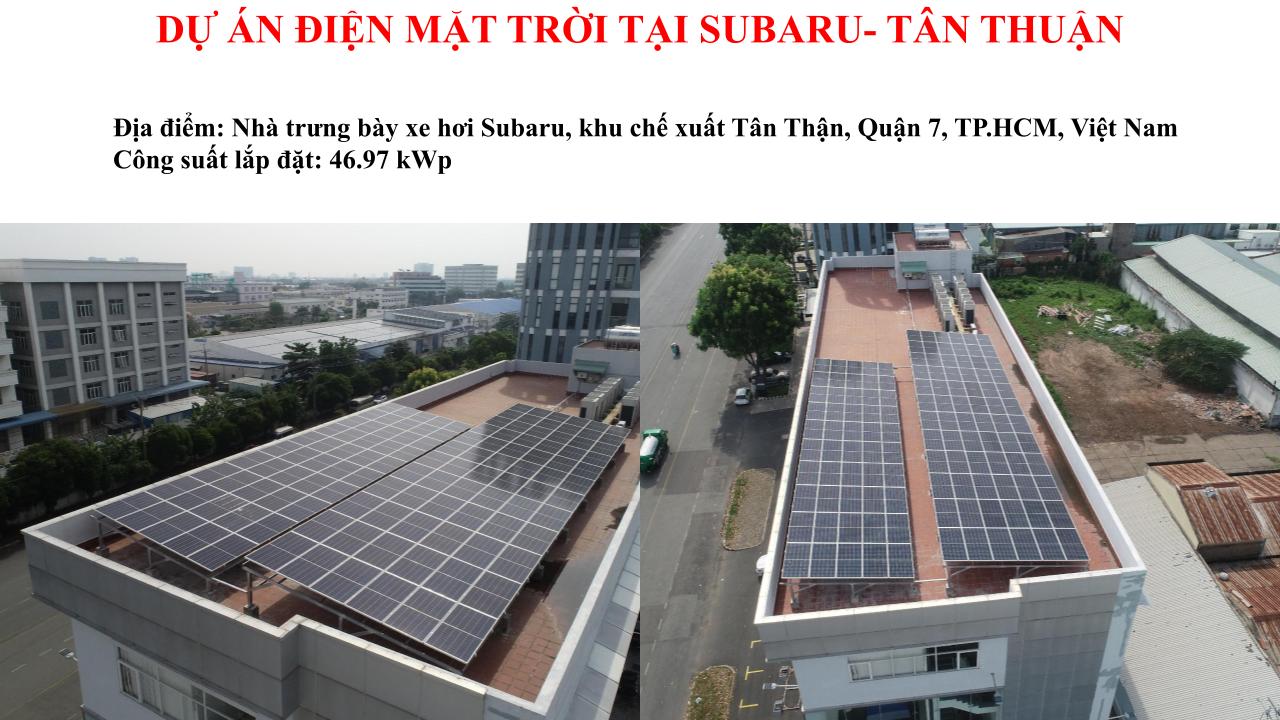 DỰ ÁN ĐIỆN MẶT TRỜI TẠI SUBARU