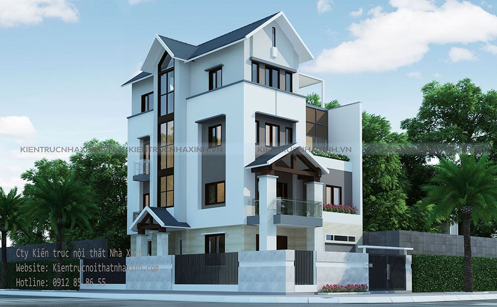 thiết kế thi công kiến trúc biệt thự