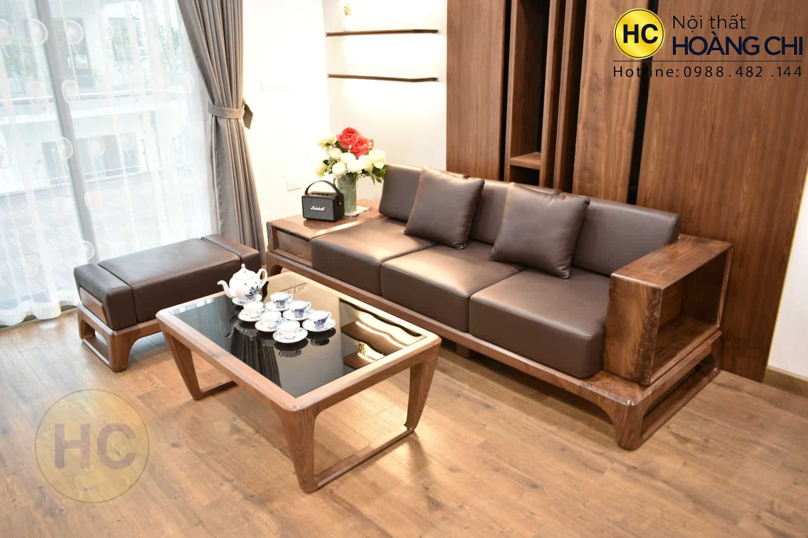 Bàn ghế sofa gỗ