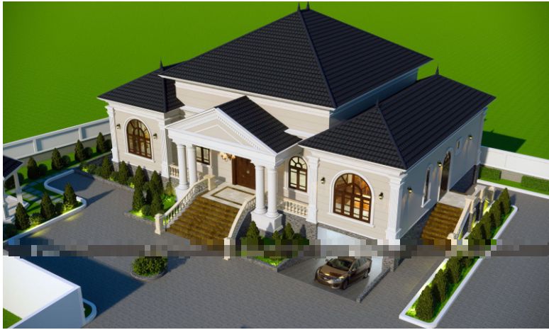Biệt thự trệt mái thái