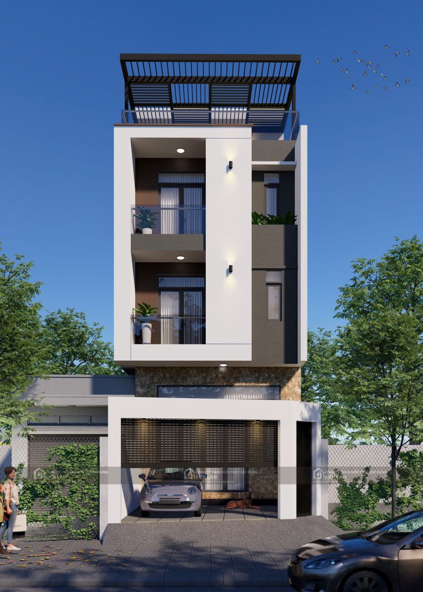 Nhà phố hiện đại 3 tầng