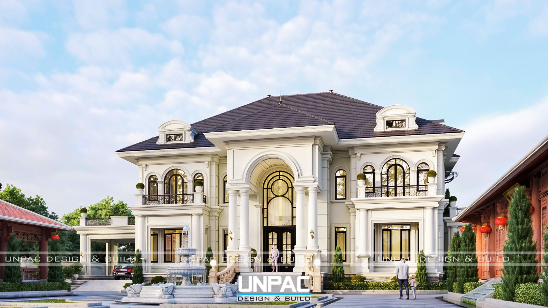 Thiết kế biệt thự 2 tầng tân cổ điển