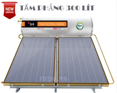 MÁY NƯỚC NÓNG NĂNG LƯỢNG MẶT TRỜI SƠN HÀ TẤM PHẲNG 300 LÍT