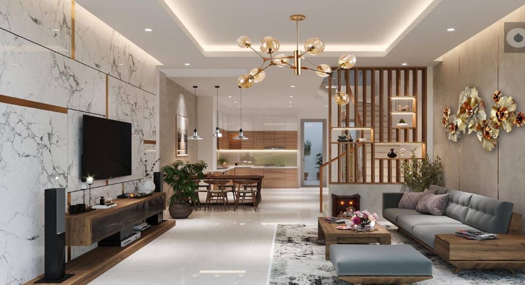 NỘI THẤT NHÀ PHỐ 1 TRỆT 2 LẦU