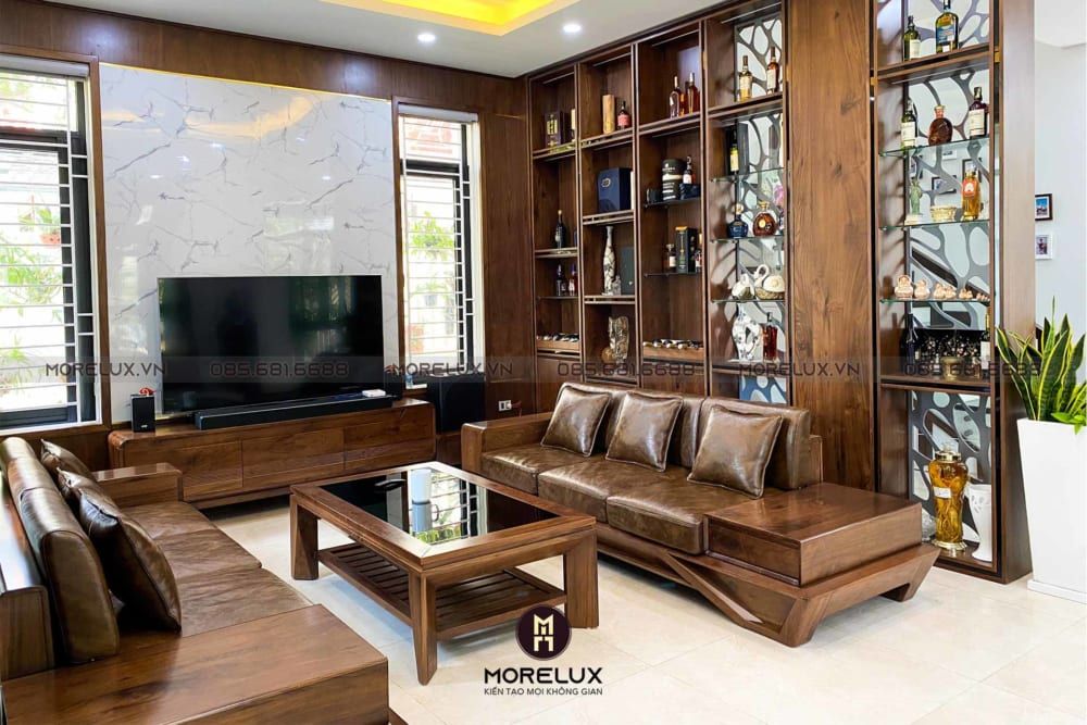 Sofa gỗ Óc Chó