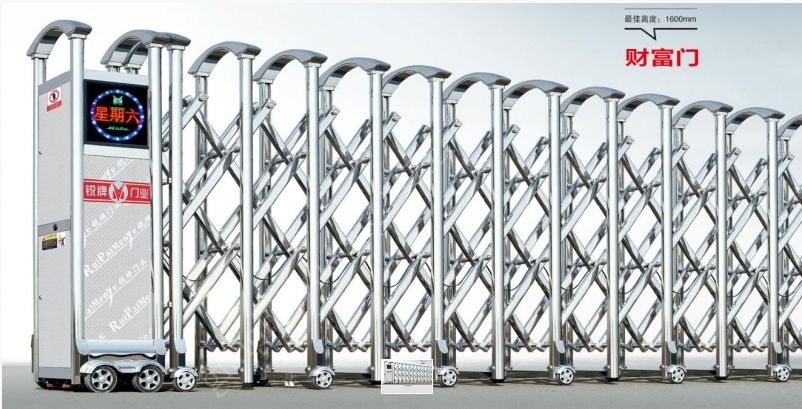 Cổng xếp tự động inox