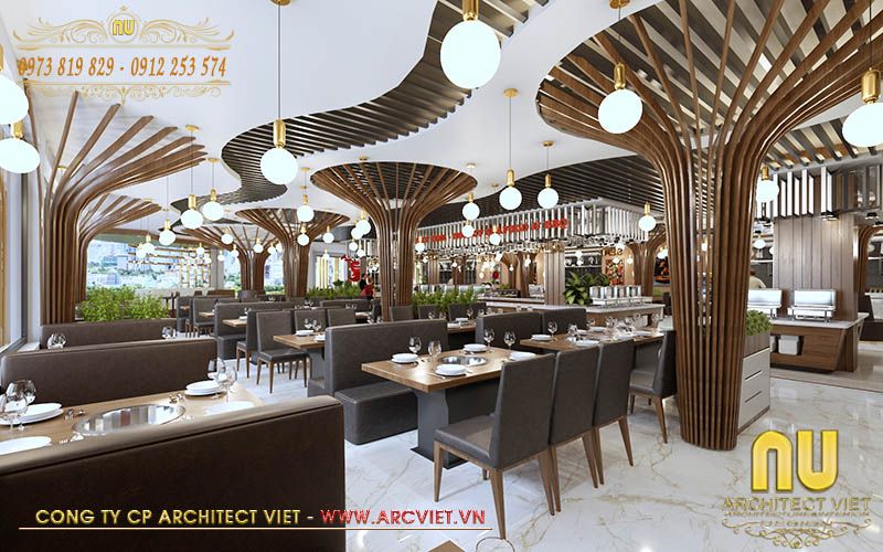 thiết kế nội thất nhà hàng