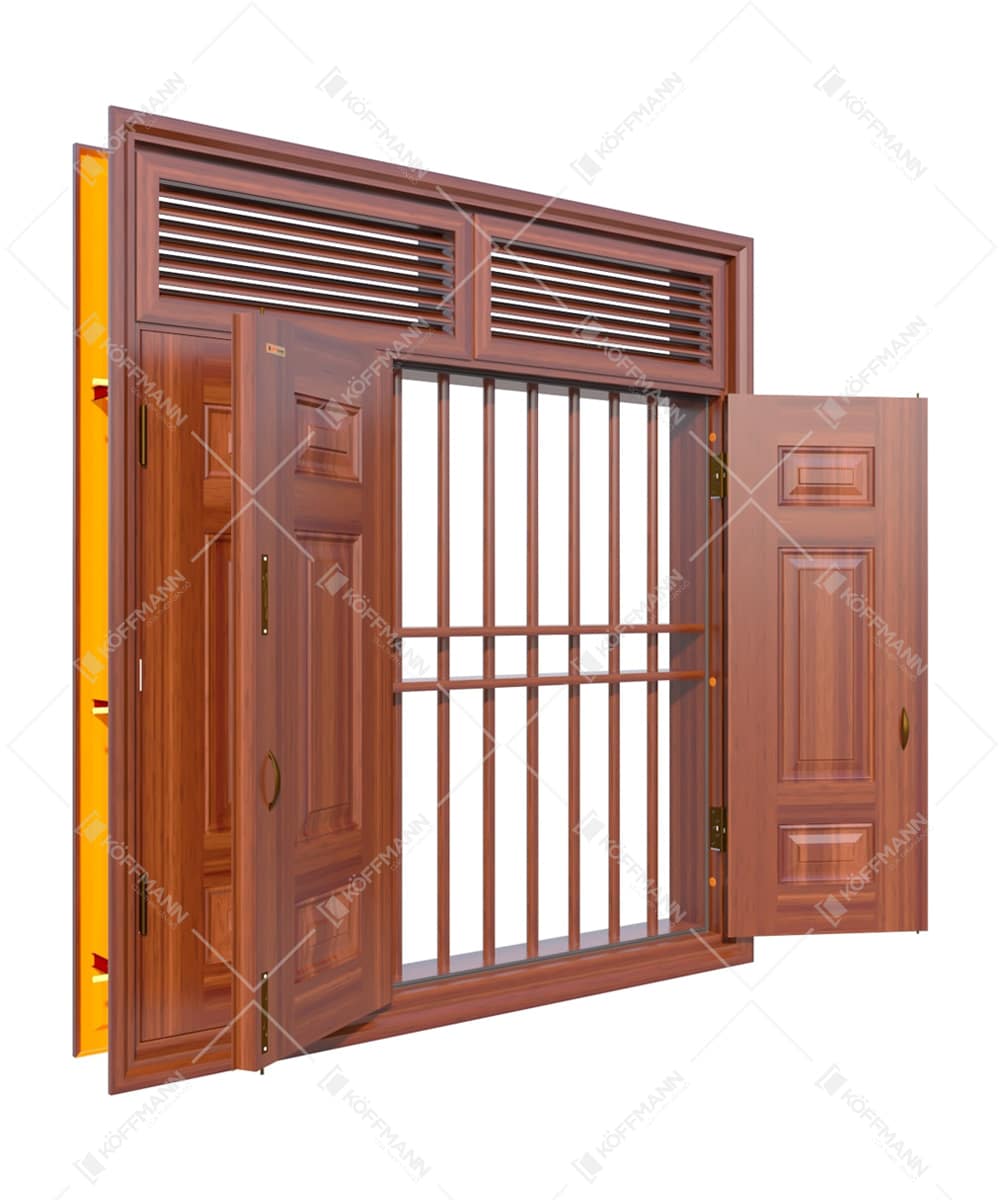 Cửa sổ thép vân gỗ